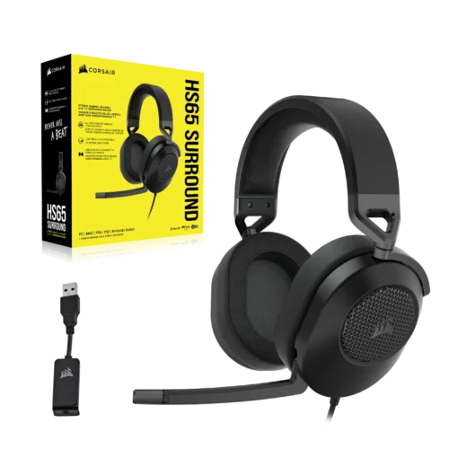 Audifonos Gamer Corsair HS65 Surround Negro Cableado
