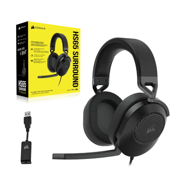 Audifonos Gamer Corsair HS65 Surround Negro Cableado