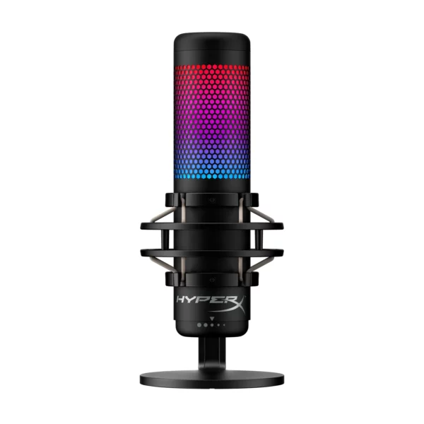 Micrófono HyperX Quadcast S – USB-C, Compatible con PC/PS5/PS4/Mac, RGB, 4 Patrones Polares, Software NGENUITY