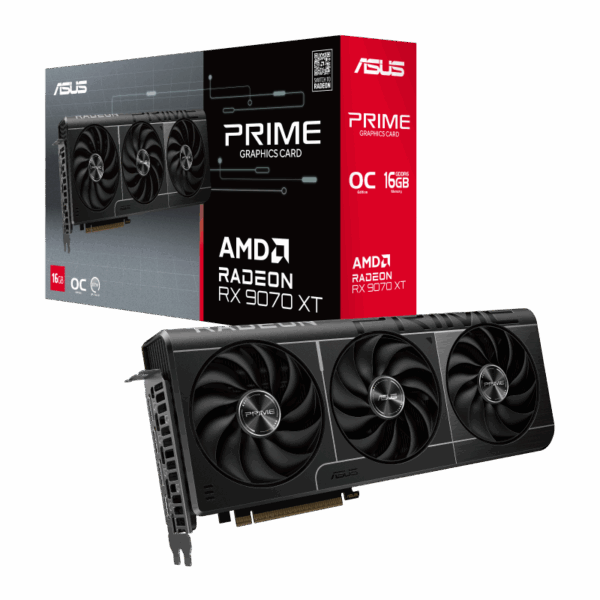Tarjeta de Video - Asus Prime Radeon RX 9070 XT OC 16GB - 16 GB GDDR6 (256 bit) - DisplayPort/ HDMI (PRIME-RX9070XT-O16G)