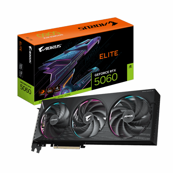 Tarjeta de Video Gigabyte GeForce RTX 5060 AORUS Elite 8GB GDDR7