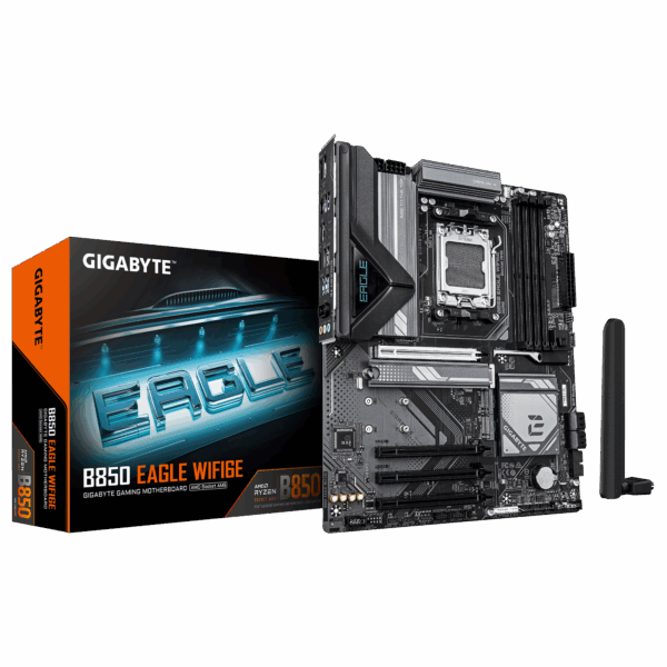 Placa Madre GIGABYTE B850 EAGLE WIFI6E – ATX, DDR5, PCIe 5.0, M.2 Gen5, Wi-Fi 6E