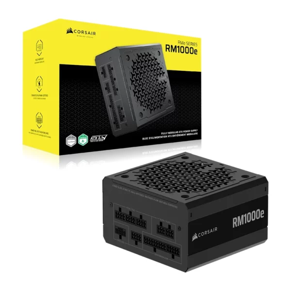 Fuente de Poder 1000W Corsair RM1000e – 80+ Gold, ATX 3.1, Modular [CP-9020297-NA]
