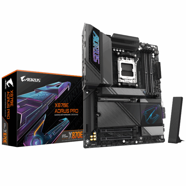 Placa Madre GIGABYTE X870E AORUS PRO – ATX, DDR5, Wi-Fi 7, USB4, PCIe 5.0