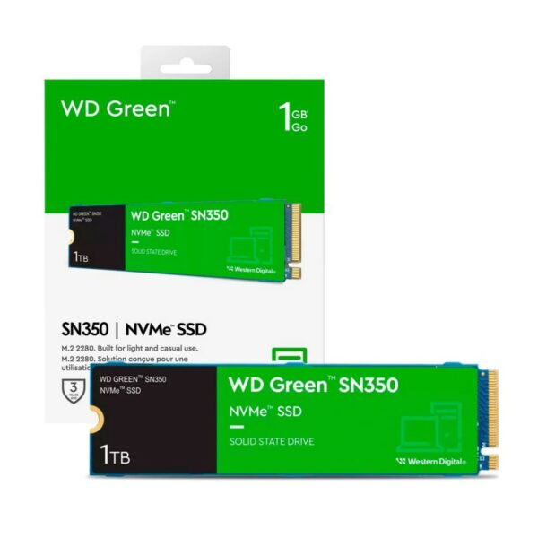 SSD M.2 (2280) - 1TB - WD Green SN350 - PCIe 3.0 x4 (WDS100T2G0C)