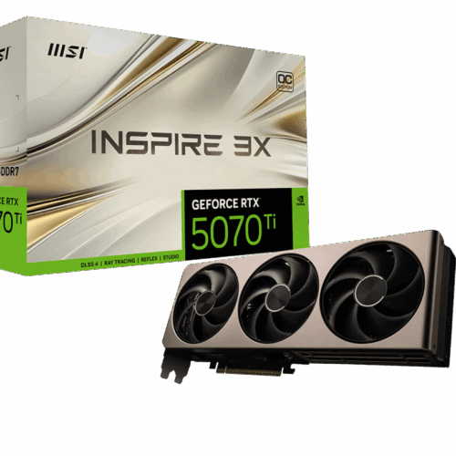 Tarjeta de video MSI GeForce RTX™ 5070 Ti INSPIRE 3X OC 16GB GDDR7