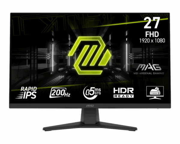 Monitor Gamer MSI MAG 272F 27" Rapid IPS FHD 200Hz 0.5ms HDR Ready – Negro