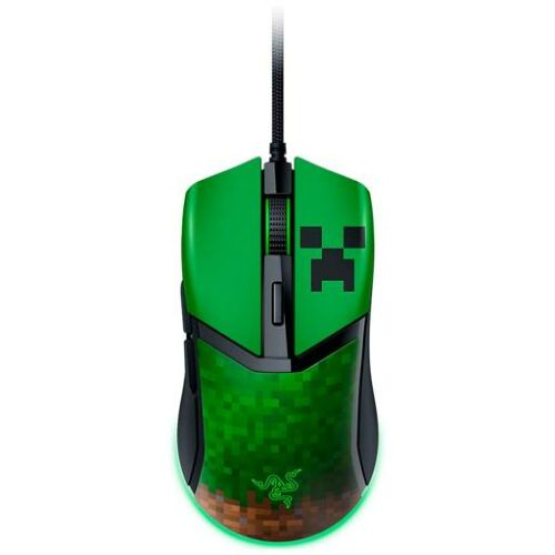 Mouse Gamer Razer Cobra Minecraft Edition – 58g – 8500 DPI – RGB Chroma – 6 Botones [RZ01-04650200 R3M1]