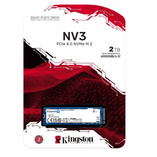 SSD M.2 (2280) - 2 TB - Kingston NV3 - NVMe PCIe 4.0 (SNV3S/2000G)