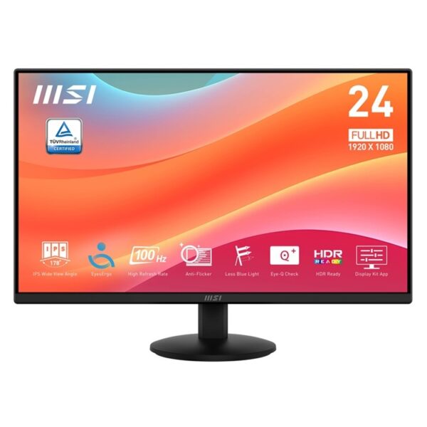 Monitor MSI PRO MP242L 23.8" FHD IPS – 100Hz, 1ms, HDR Ready