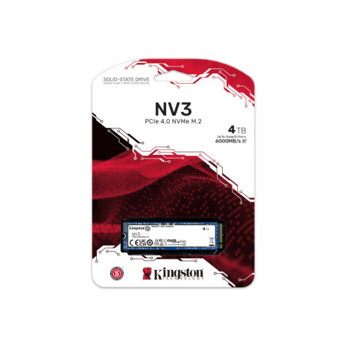 SSD M.2 (2280) - 4 TB - Kingston NV3 - NVMe PCIe 4.0 (SNV3S/4000G)