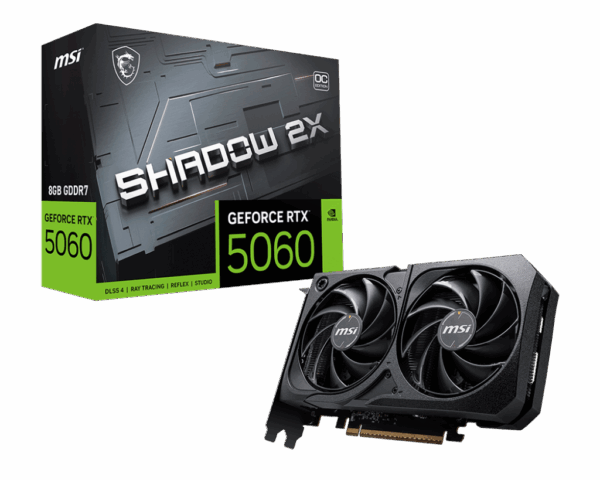 Tarjeta de video MSI GeForce RTX™ 5060 SHADOW 2X OC 8GB GDDR7 [G5060-8S2C]